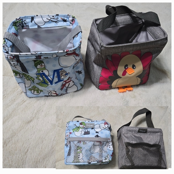 Set of 2 Thirty-One, Littles Carry-All Caddy, Snowdaze and Turkey Tom Caddies - Picture 1 of 13